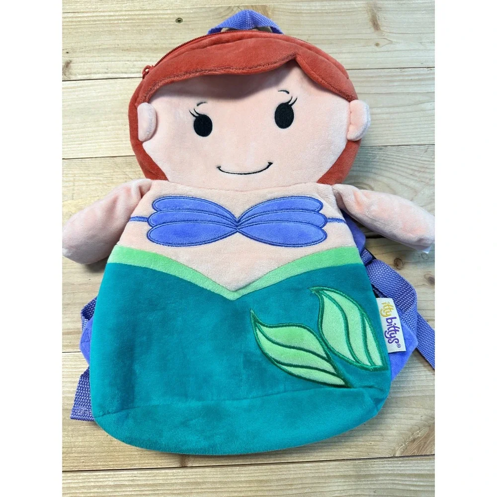 Itty Bittsy Little Mermaid Ariel Plush Backpack Toddler Kids‎ School Bag
